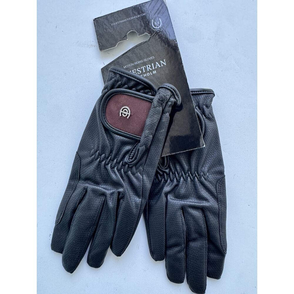 Equestrian Stockholm Motion Riding Gloves Endless Glow 6.5 Black